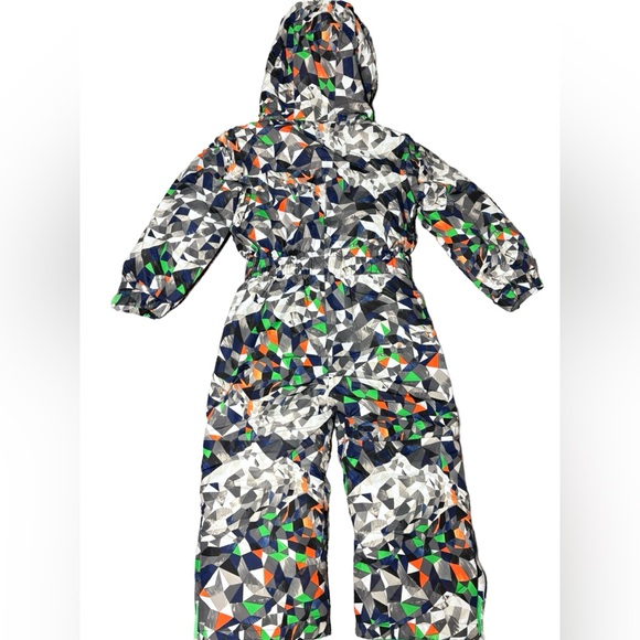 NWT Cloud Printed Kids All in One Waterproof Snowsuit ￼size 3/4 - Picture 3 of 6